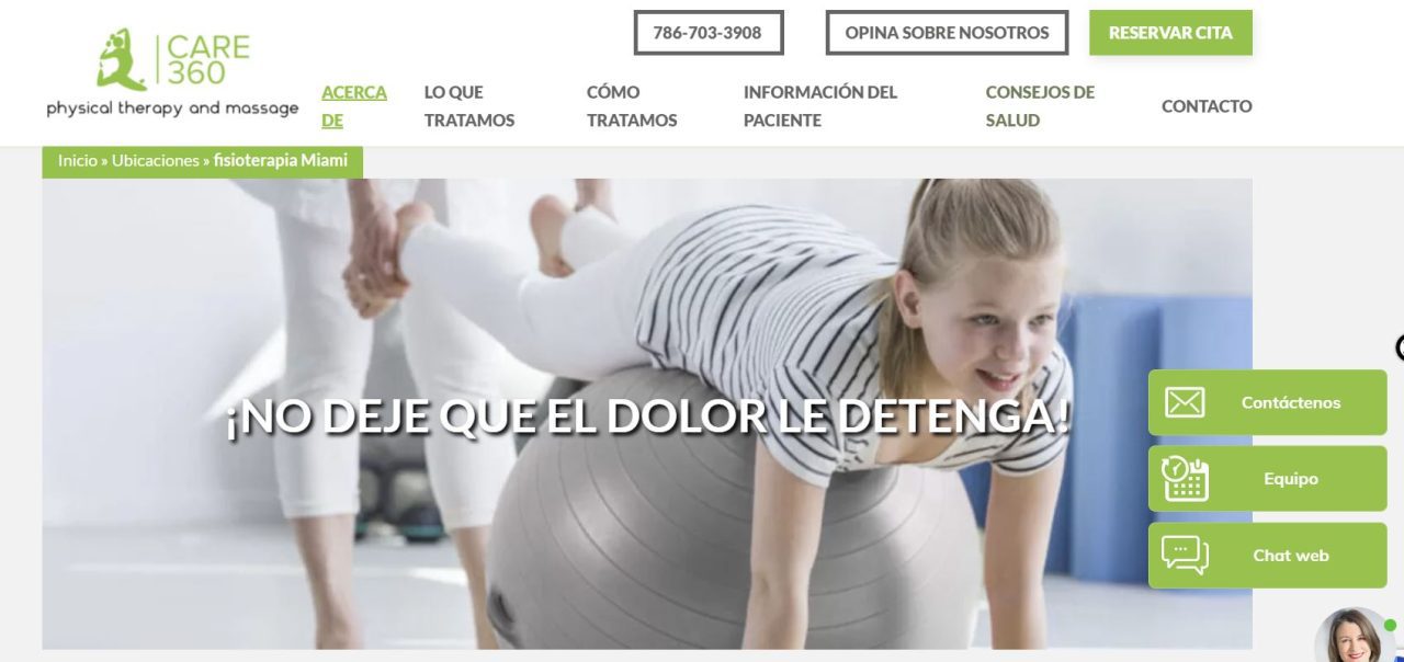 ejemplo diseño web fisioterapia