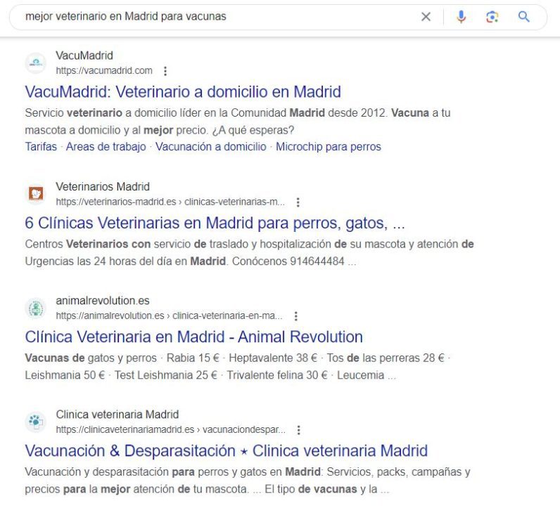 mas clientes con el SEO para Clínicas Veterinarias