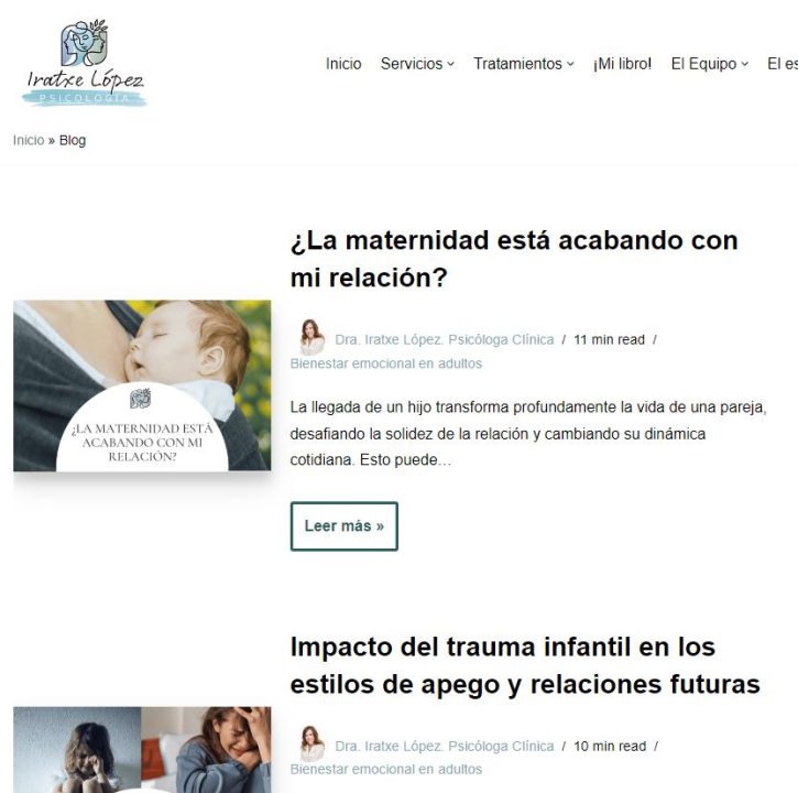 Publicación de contenido relevante en un Blog atraer pacientes